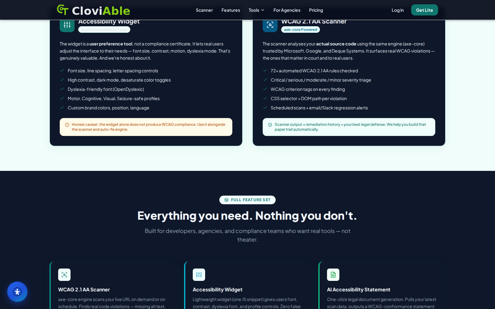 cloviable screenshot