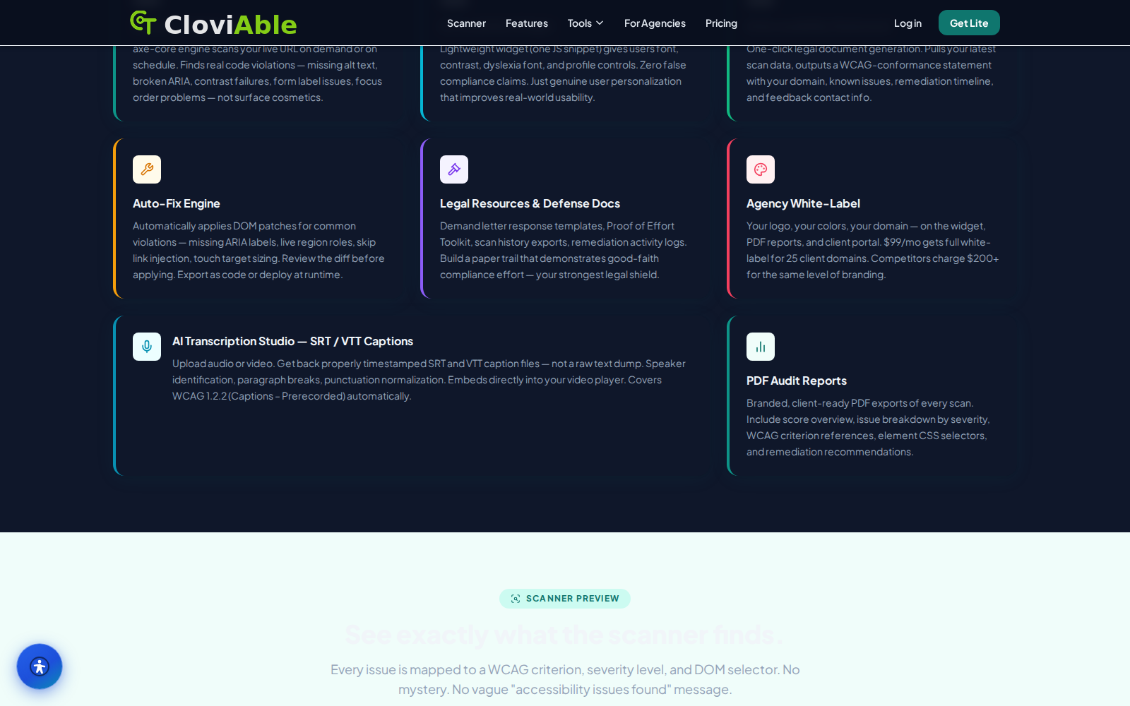 cloviable screenshot