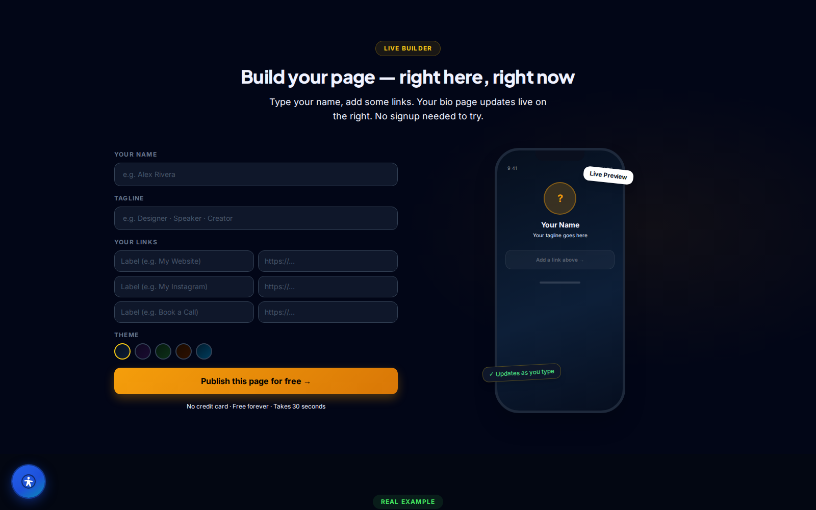 CloviBioLink per-link click analytics dashboard