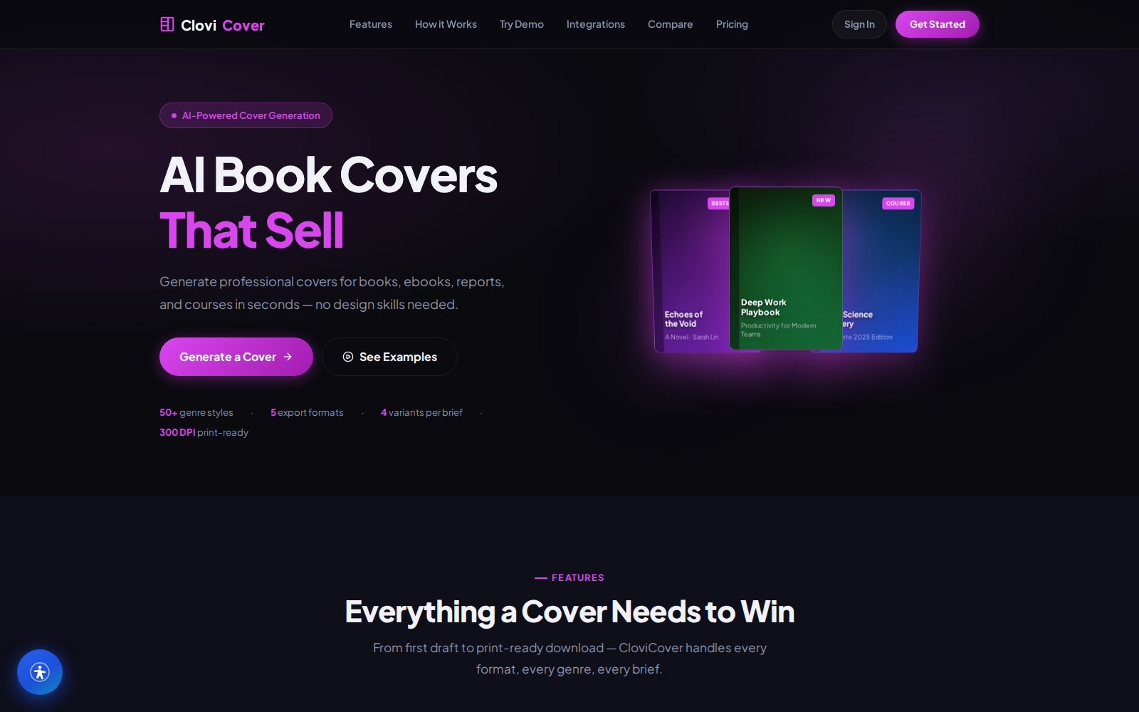 CloviCover dashboard