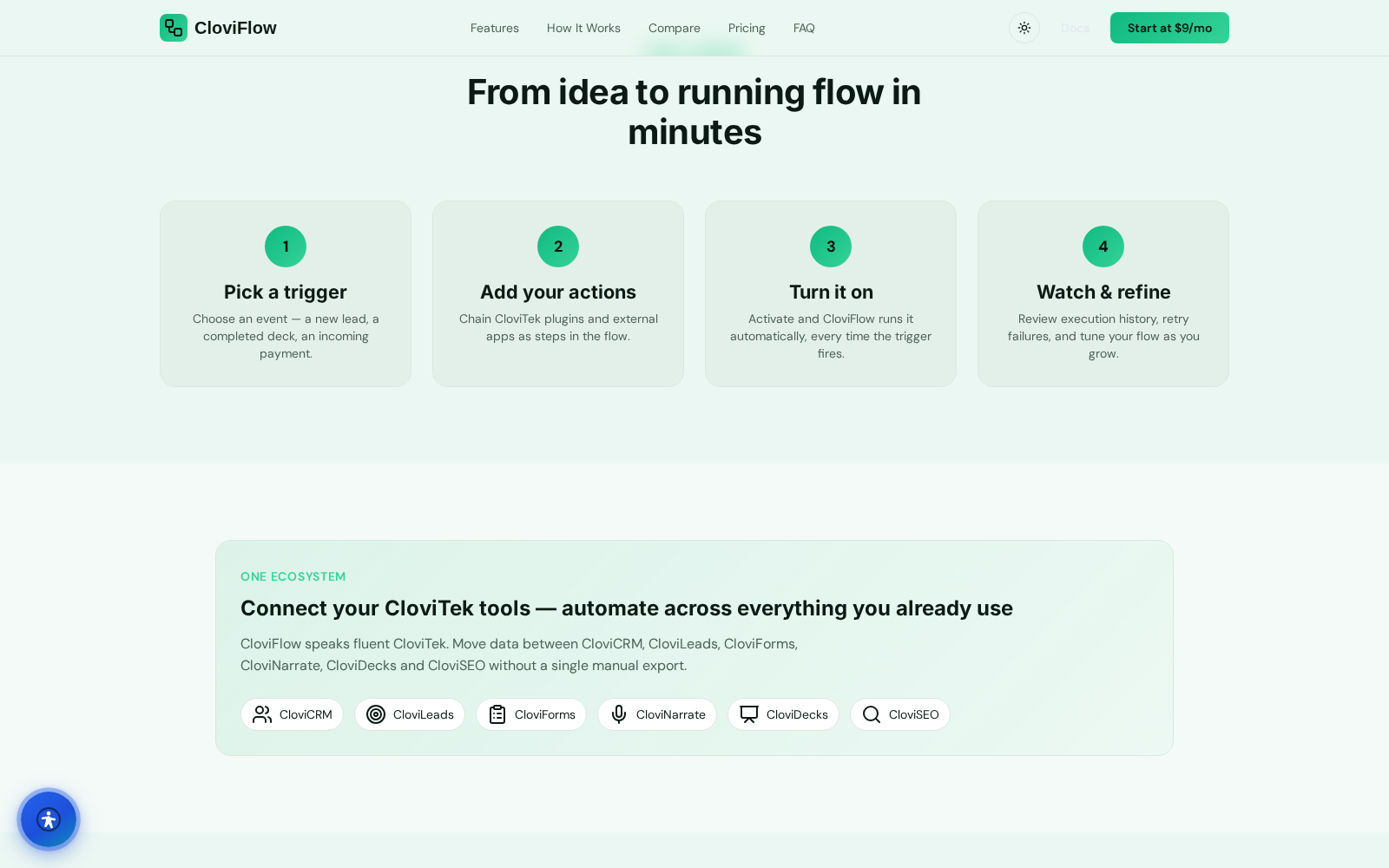 CloviFlow output