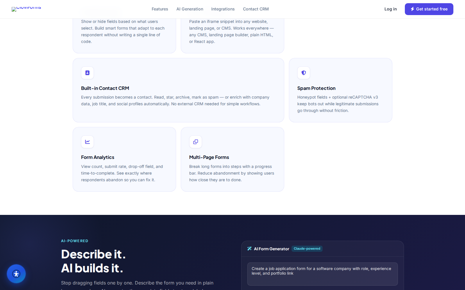 cloviforms screenshot