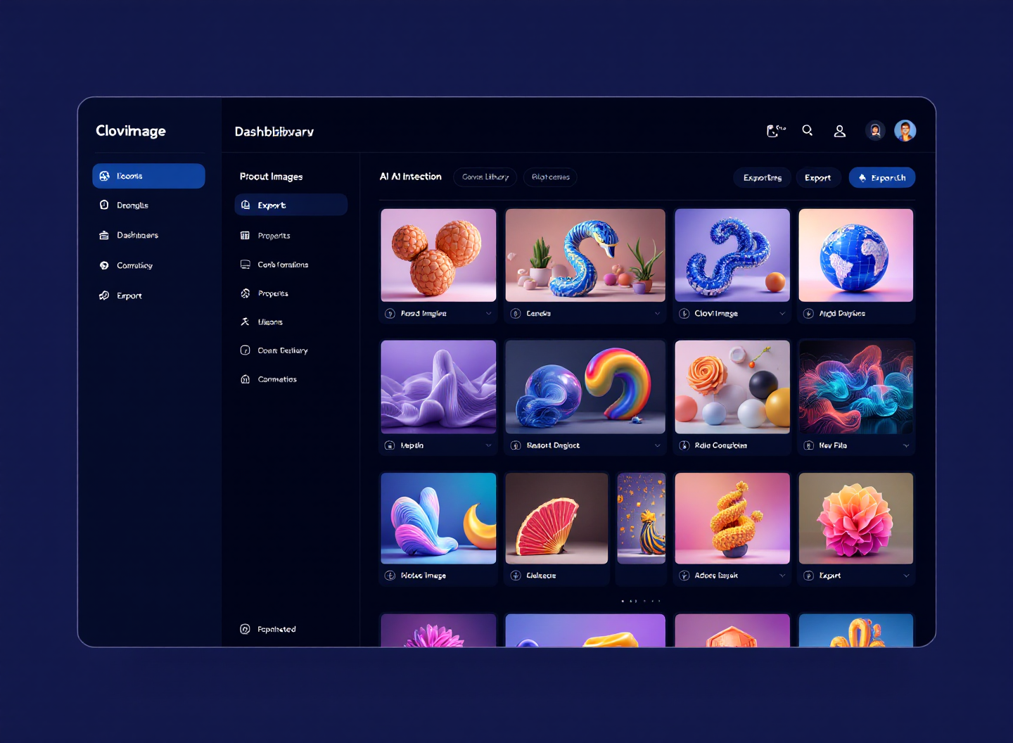Stock search and export in CloviImage