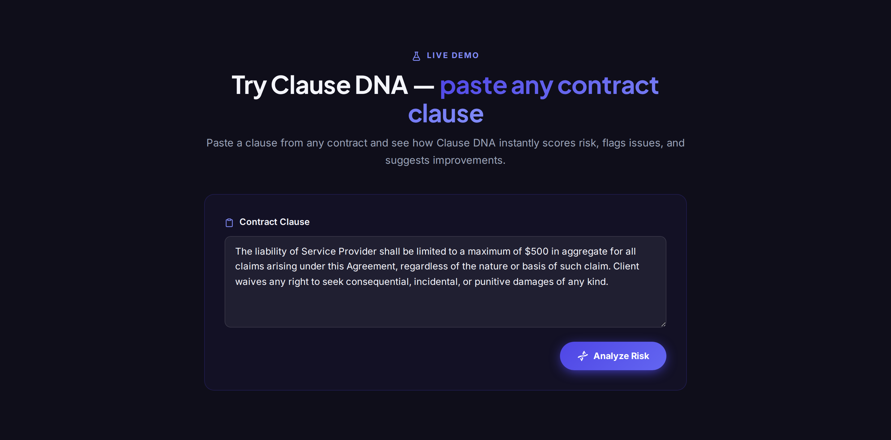 template preview with a Generate Draft button